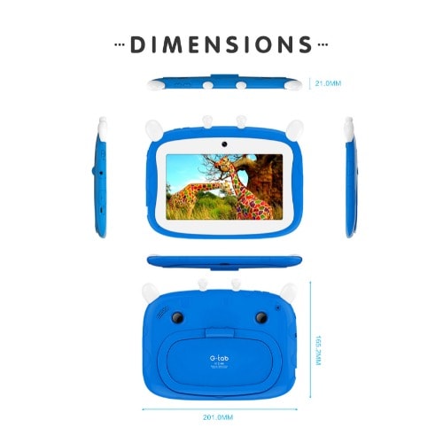 Kids Tablet - 16GB ROM - 1GB RAM - Dual Camera - Android 9.0 - 2800mAh -Blue