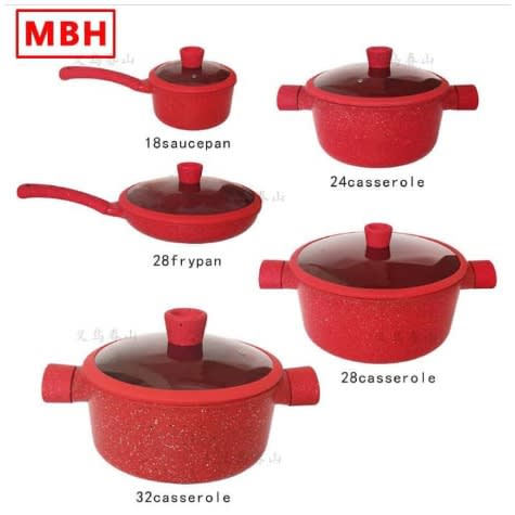 5 Set Eco-friendly Die Cast Pots