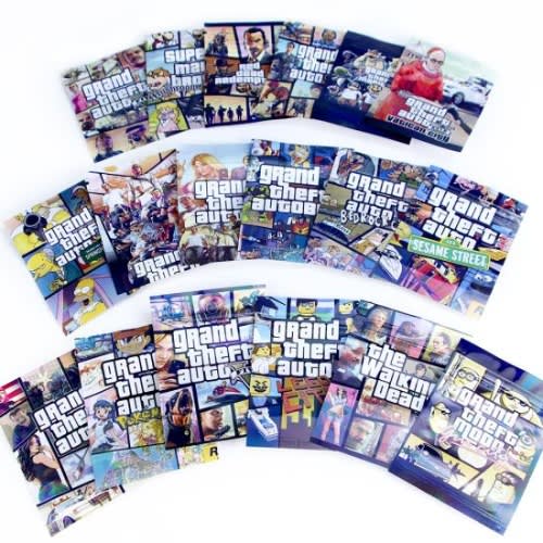 Zip Lock Grand Theft Mylar Packaging Bags – 100pcs