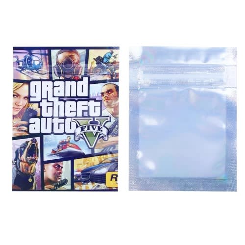 Zip Lock Grand Theft Mylar Packaging Bags – 100pcs