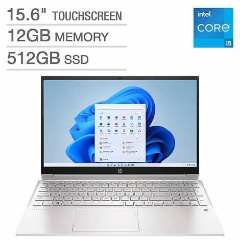 Pavilion 15 11th Gen Intel Core i5 12GB 512GB SSD Touchscreen Backlit Keyboard Wins 10