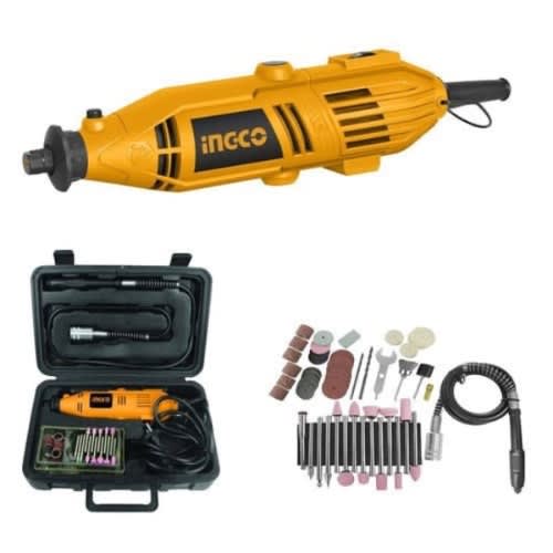 Ingco Mini Grinder - 130w + 52Pieces Accessories