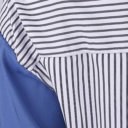 Striped Cotton Long Sleeve Blouse