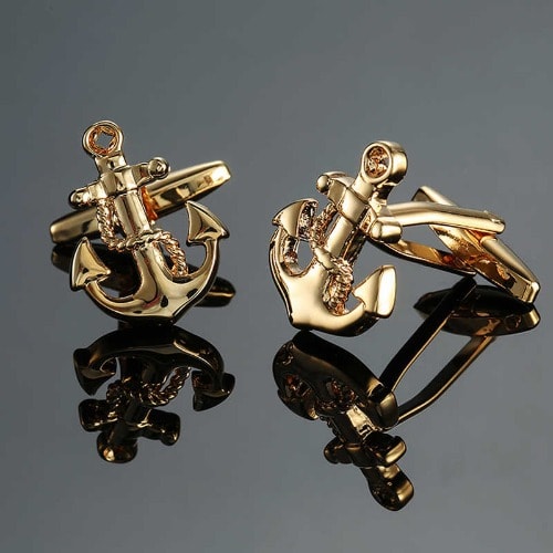 Anchor Cufflinks - Gold