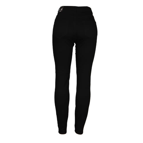 High Waist Denim Trouser- Black