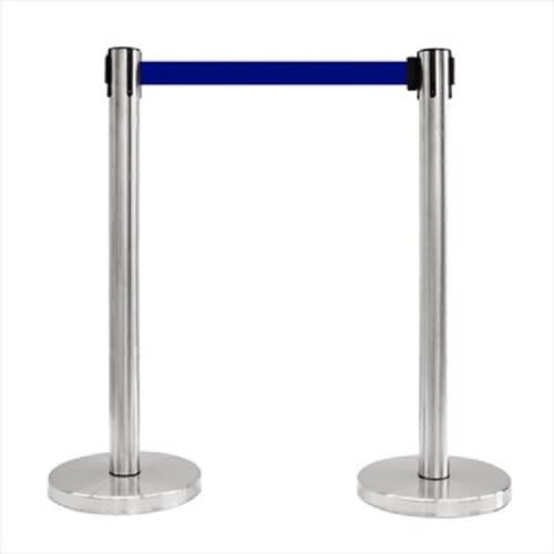 Stanchions Poles - Stainless 2pcs - Blue Belt