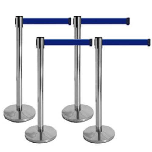 Stanchions Poles - Stainless 2pcs - Blue Belt
