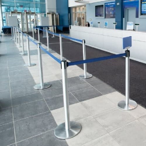 Stanchions Poles - Stainless 2pcs - Blue Belt