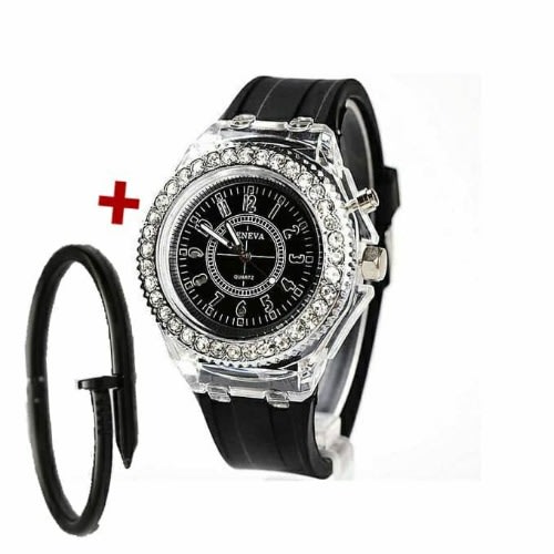 Waterproof Quartz Wrist Watch & Nail Bracelet
