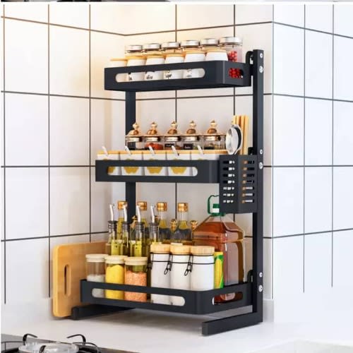 3 Tier Spice Storage Rack Organizer