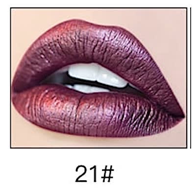 Pudaier Diamond Pearl Metallic Lipstick - 21# - 3.5ml