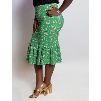Slanted Peplum Skirt