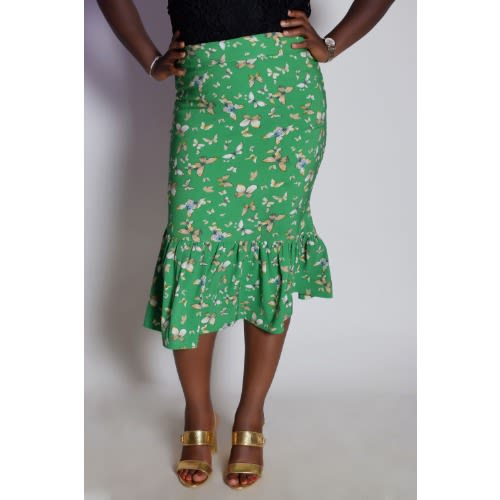 Slanted Peplum Skirt