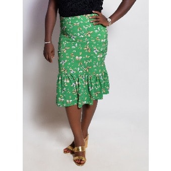 Slanted Peplum Skirt