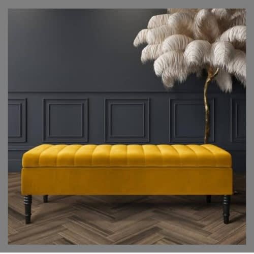Modern Fabric Ottoman
