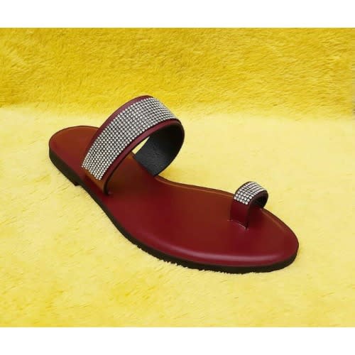 Quality Female Toe Leather Slippers