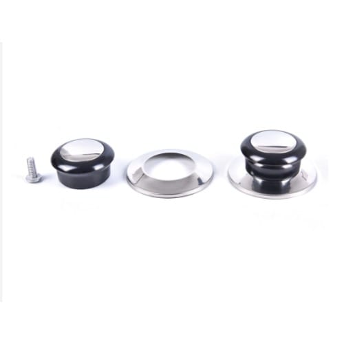 Heat-resistant Pot Pan Lid Handle - Black And Silver 2 Pieces