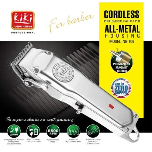 Gain All-metal Cordless Rechargeable Hair Clipper