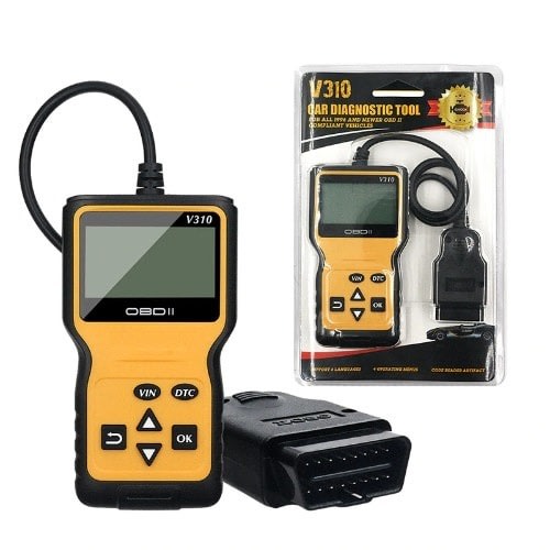 V310 Obd Ii Eobd Auto Code Reader Diagnostic Car Scanner Tool - Yellow
