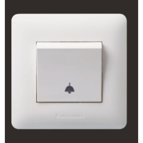 1Gang 10a 1-way SP Push Button With Bell Symbol - WDBA5511