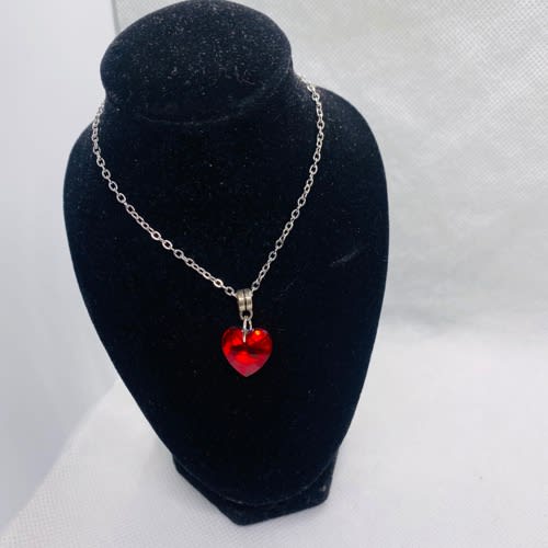 Crystal Heart Pendant Necklace