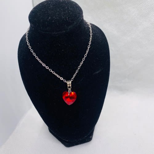 Crystal Heart Pendant Necklace