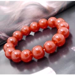 Unisex Glass Beads- Orange -12mm