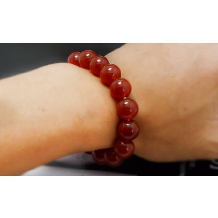 Unisex Glass Beads- Orange -12mm