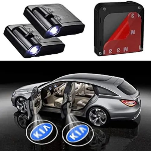 Logo Wireless Car Door Led Light For Kia Cars - 2 Pieces