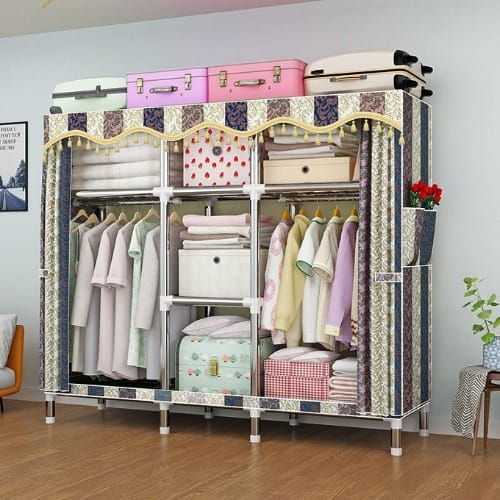 Elegant Mobile Steel Wardrobe - 25mm Pole Super Strong