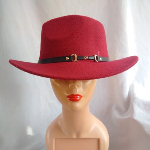 Suede Fedora Hat For Men And Women - Wine