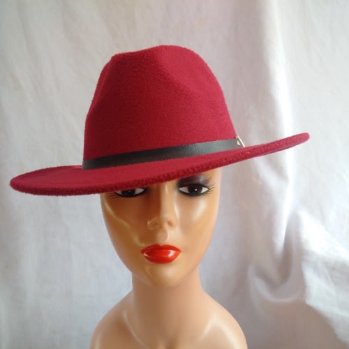 Suede Fedora Hat For Men And Women - Wine