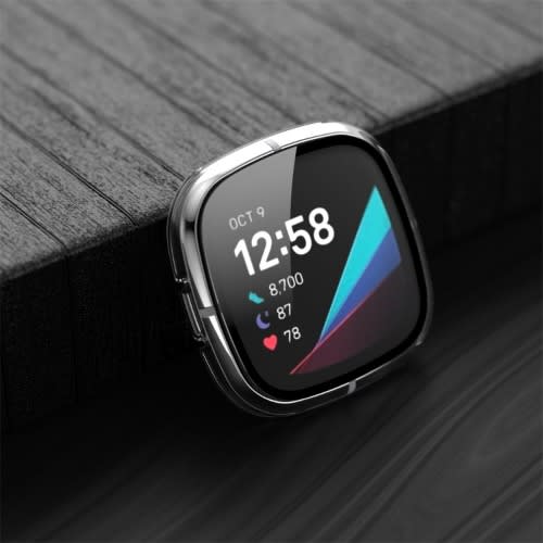 Crystal Clear Shockproof Full Protective Case For Fitbit Sense/versa 3 Smart Watch