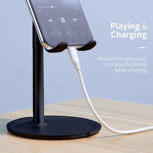 Multi-angle Adjustable Desk Mobile Phone Tablet Holder Stand - Black