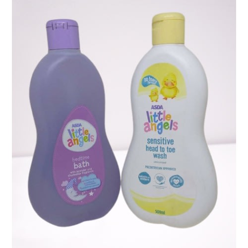 Little Angels Sensitive Head To Toe Wash And Bedtime Bath 2 Pack