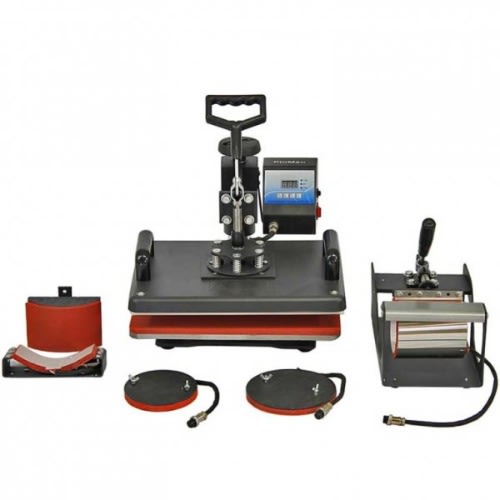 5in1 Heat Transfer Presser For Fabrics Clothing And Cap 1200 Watts
