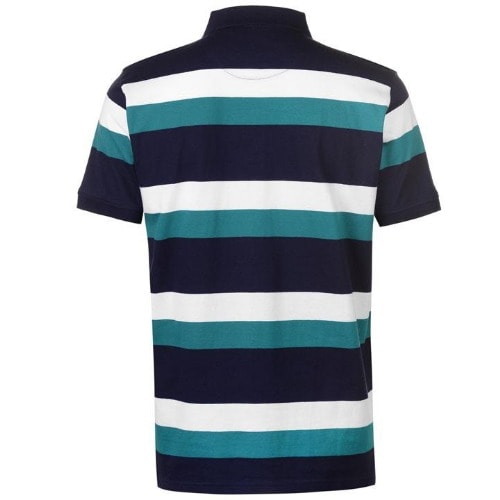 Stripe 3 Polo Shirt Mens- Navy