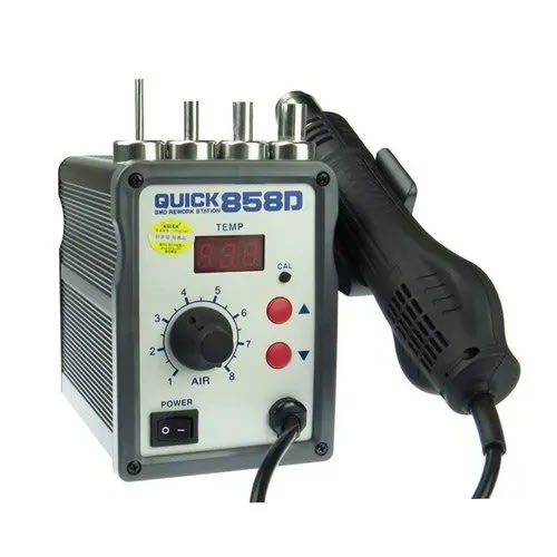 2 In 1 Rework Station Hot Air Gun + Solder Iron + 3 Nozzles