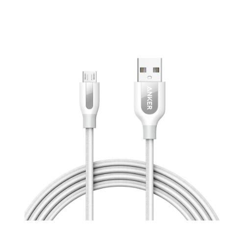 Powerline+ Micro USB Cable - 6ft/1.8m -White