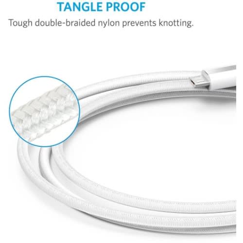 Powerline+ Micro USB Cable - 6ft/1.8m -White