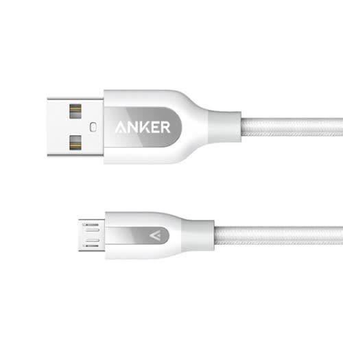 Powerline+ Micro USB Cable - 6ft/1.8m -White