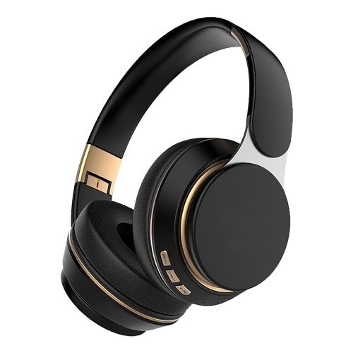 Foldable Wireless Bluetooth V5.0 Headset With Mic -Black