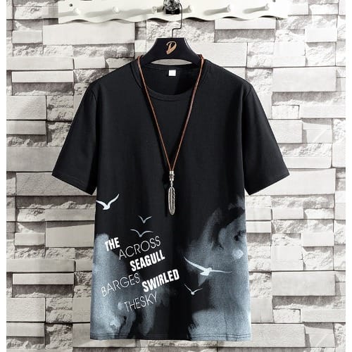 Casual Short Sleeve T-shirt - Black