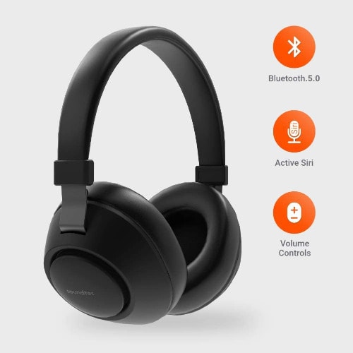 Soundtec Deep Sound Wireless Over-ear Headphone - Black