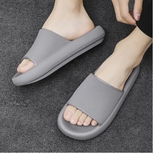 Men's Thick Bottom Casual Slippers - Grey