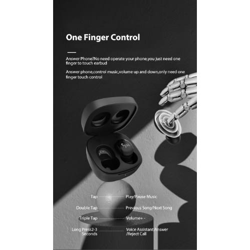 Synox - X3 Wireless Smart Earphone - Black