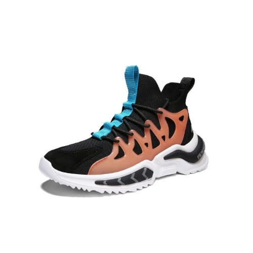 Men Laced Up Multicolored Sneakers