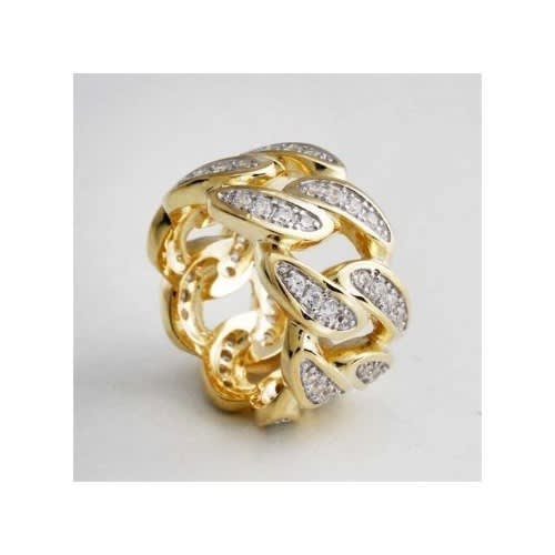 Gold Cuban Link Ring