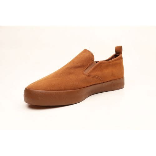 Hzb Sleek Suede Slip On Sneaker - Brown