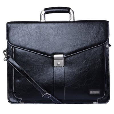 Leather Briefcase - Black